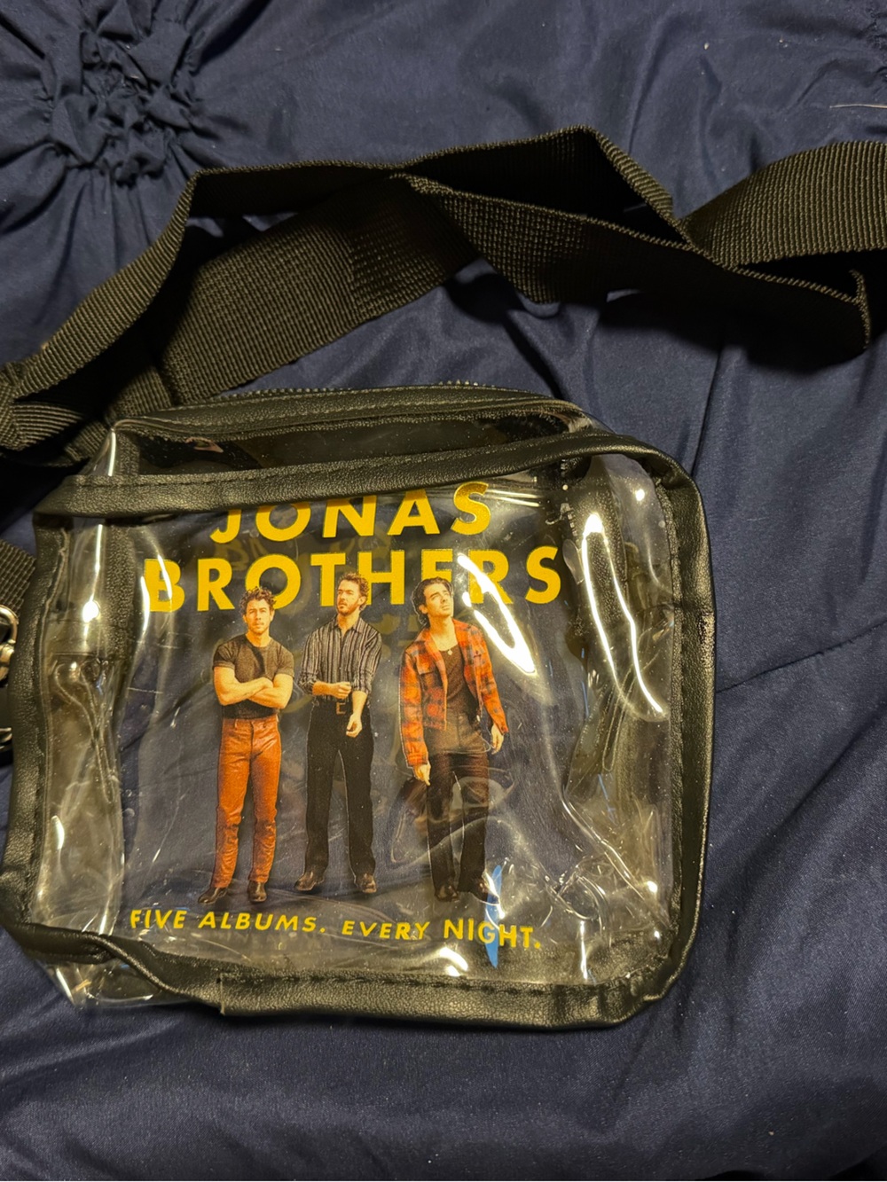Clear JONAS BROTHERS CONCERT BAG Pocket Crossbody Bag